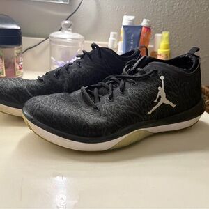 Jordan Black and White Athletic Shoes